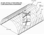 34'Wx48'Lx17'4"H quonset fabric structure